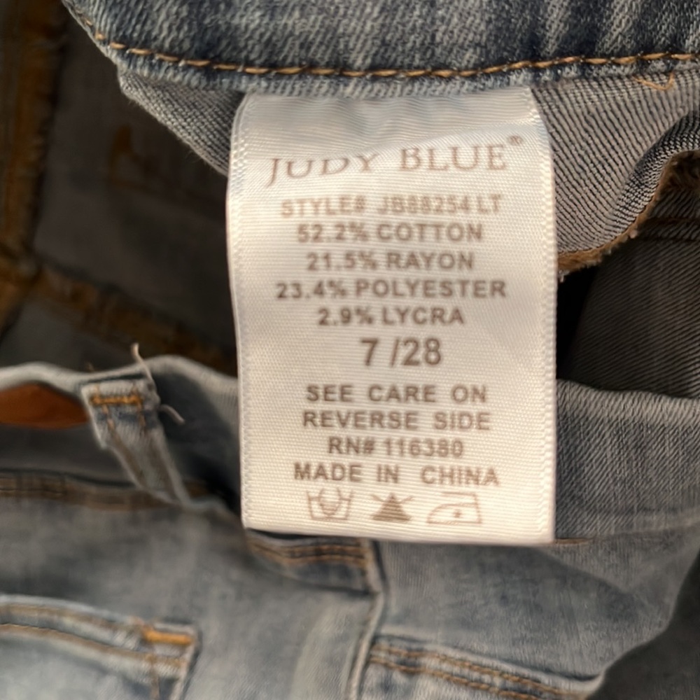 Judy Blue Women’s Kathy Mid Rise Light Wash Pull On Skinny‎ Fit Jeggings Sz 7/28 - Picture 8 of 11